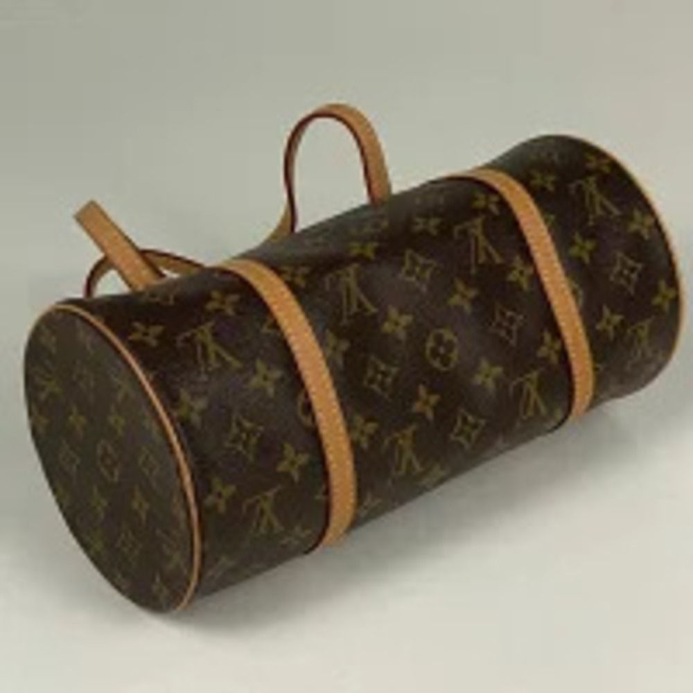 Louis Vuitton Monogram brown Papillon Bag Barrel cylindrical handbag Brown